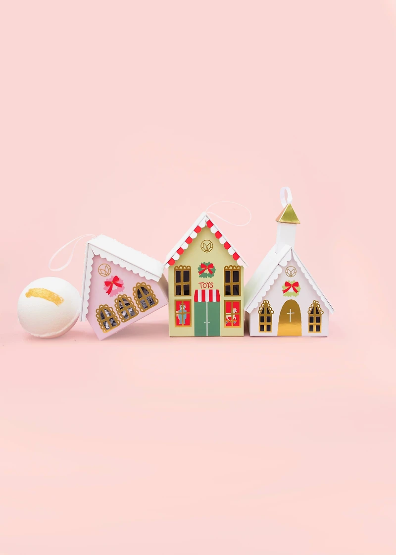 Christmas Village Pink House
