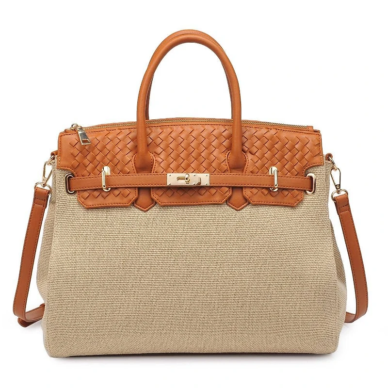 Beige Bertha Satchel