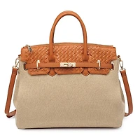 Beige Bertha Satchel