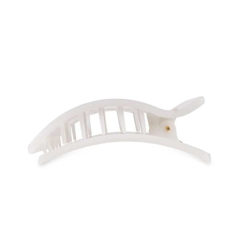 Flat Rectangle Hair Clip | Medium | Coconut White