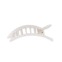 Flat Rectangle Hair Clip | Medium | Coconut White