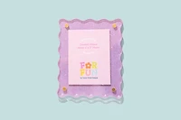 Acrylic Magnetic Frames Gold Confetti