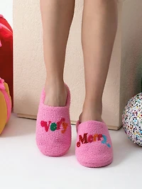 "VERY MERRY" SLIPPERS