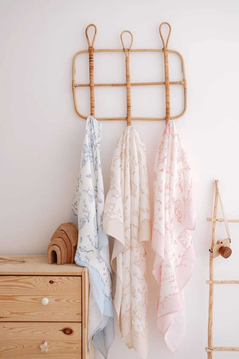 Blue Muslin Baby Blanket