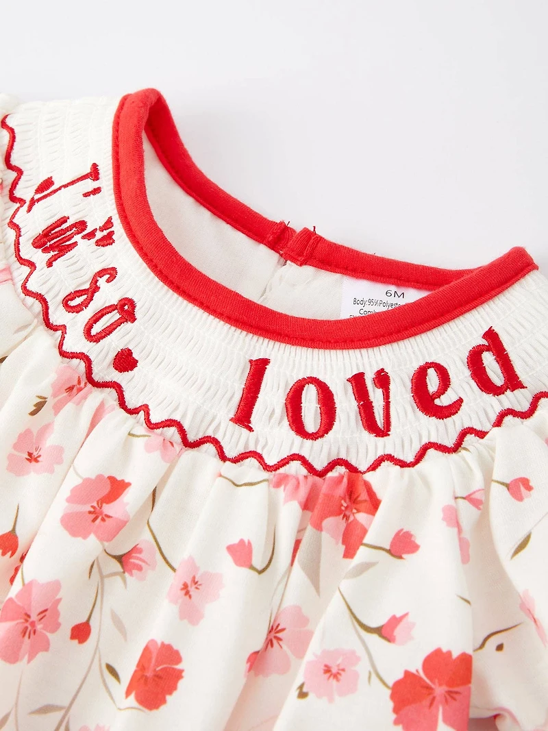 I'm so loved Girls Romper