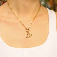 Stainless Steel Paperclip Carabiner Charm Holder Necklace