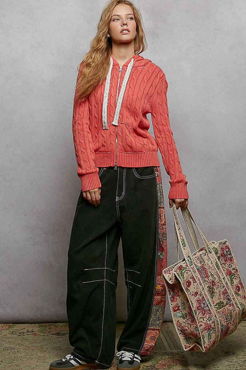 Quilted Bohemian Print Tote Bag
