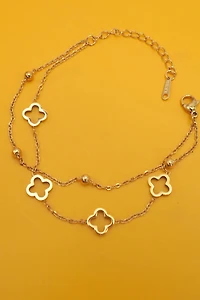 18k Stainless Steel Clover Tarnish Free Bracelet