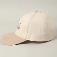 Beige Embroidered Bride Trucker Hat