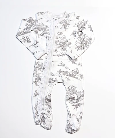 Grey Ruffle Footie