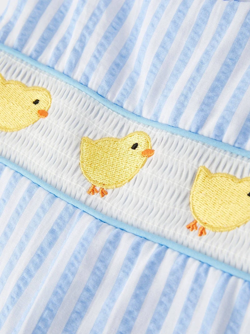 Chicken Embroidery Blue Boys