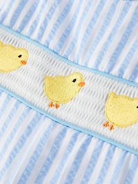 Chicken Embroidery Blue Boys