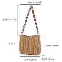 Beige Straw Bag