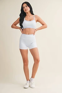 Gingham Layered Sports Bra