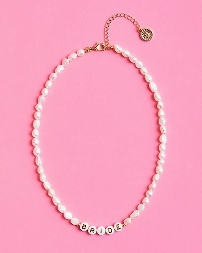 Bridal Pearl Beaded Necklace