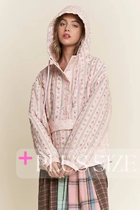 Pink Multi Floral Pattern Pull-Over Sweater