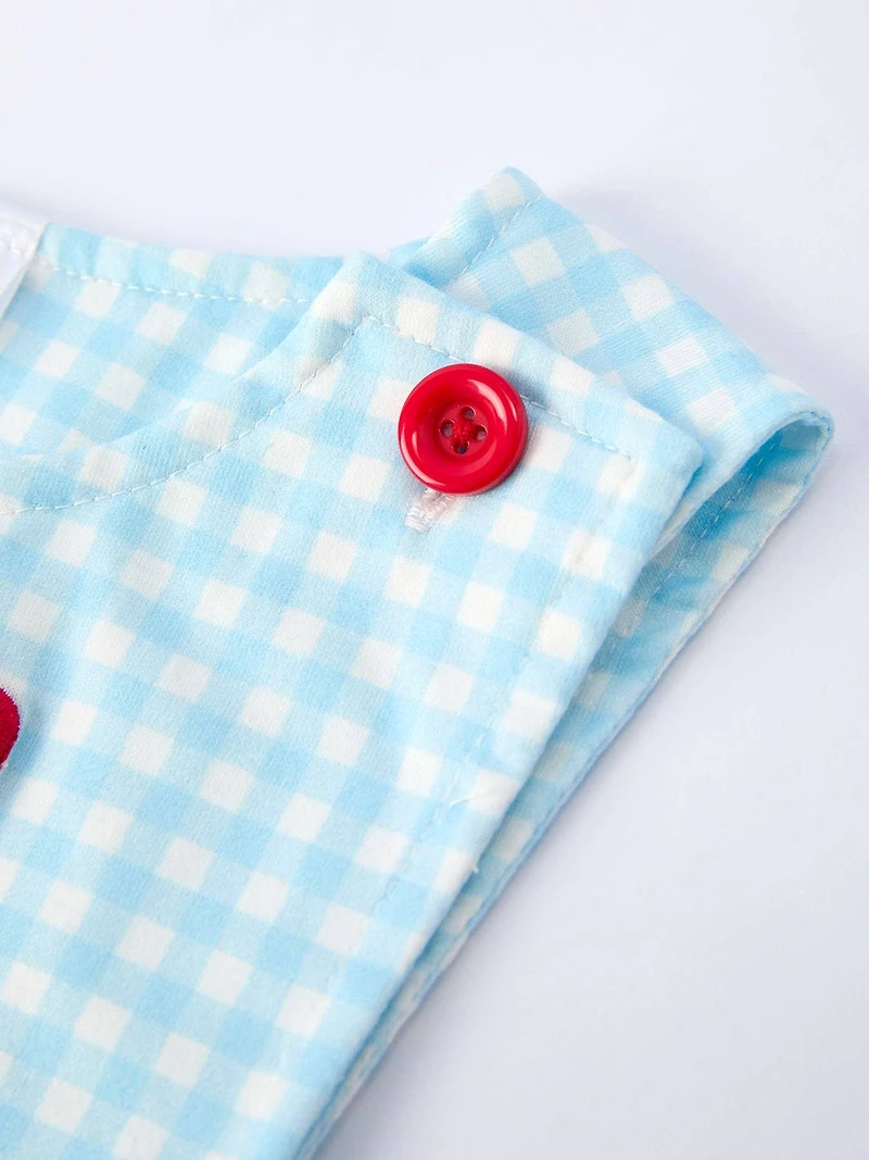 July 4th Plaid Boys Romper
