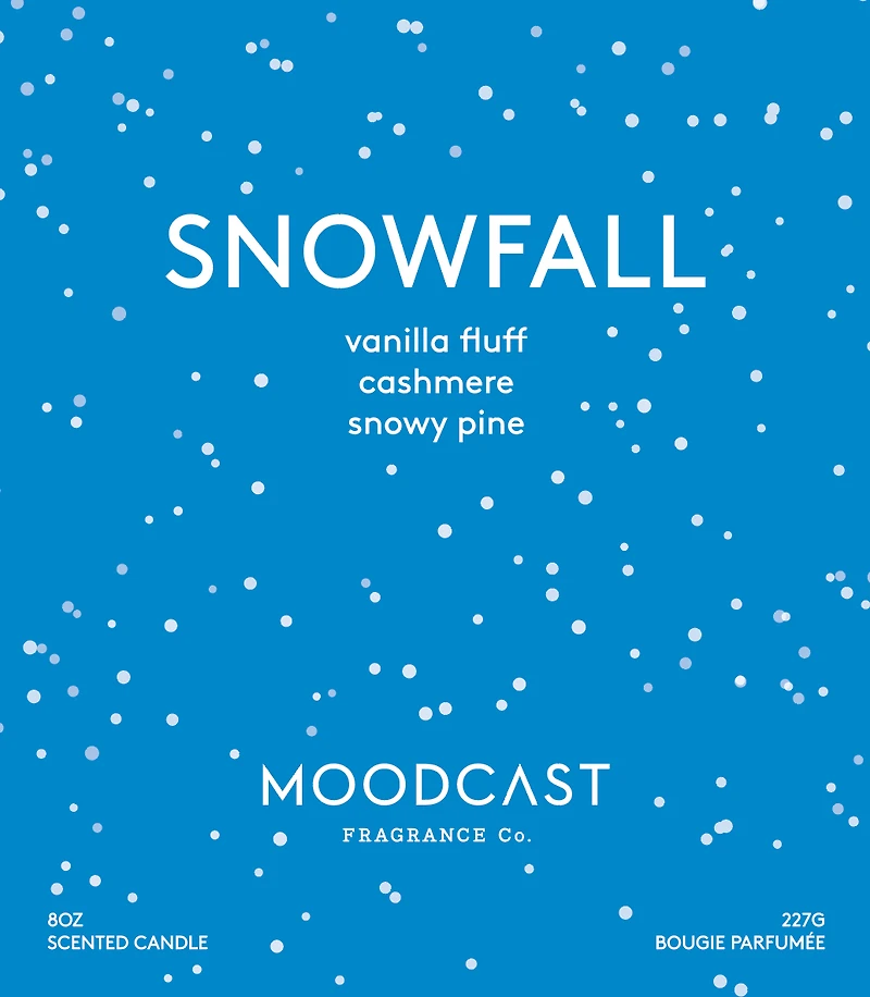 HOLIDAY CANDLES - Snowfall - Pearlescent 8oz Coconut Wax