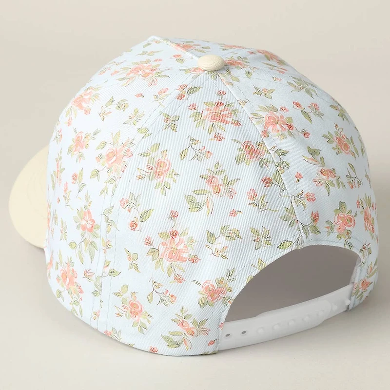 Mama Pink Embroidered Flower Hat
