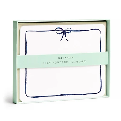 Navy Bow Flat Note Set