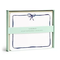 Navy Bow Flat Note Set