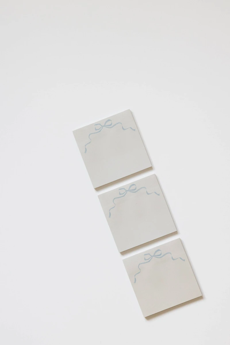 Blue Bow Sticky Notes