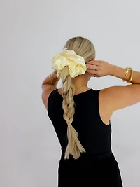 Cream Jumbo Sleep Silk Scrunchie
