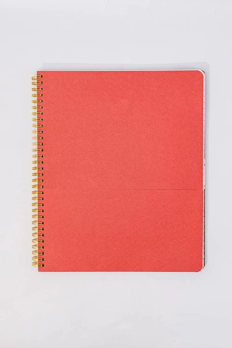 Rough Draft Large Notebook, Floral Stripe