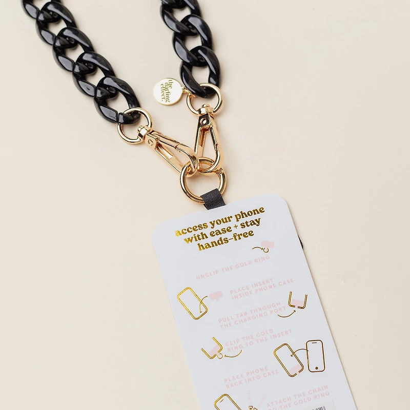 Pink & Orange Crossbody Phone Chain