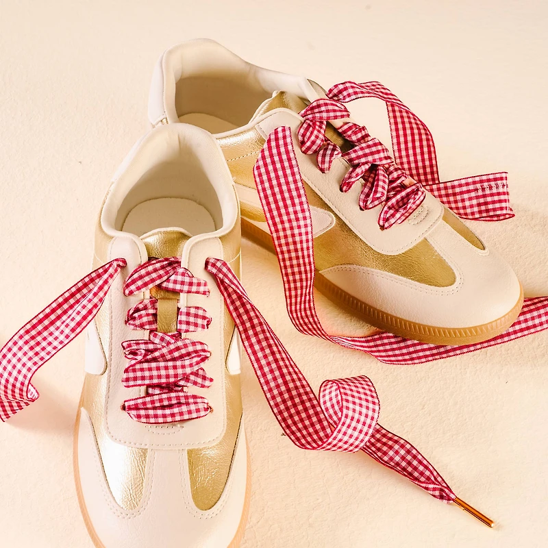Step It Up Shoelaces-Gingham