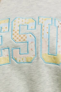 Patchwork Embroidered Jesus Sweatshirt