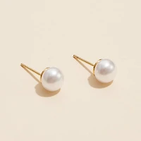 8mm Classic Large Pearl Stud Earrings
