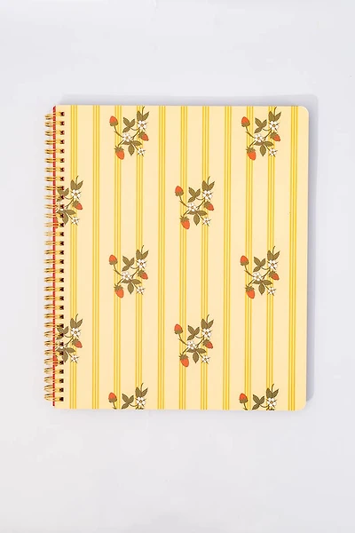 Rough Draft Large Notebook, Floral Stripe