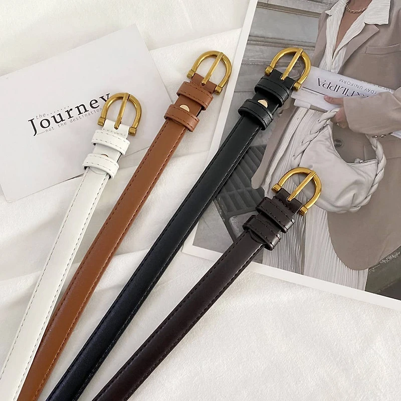 Black Simple Thin Belt