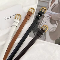 Black Simple Thin Belt