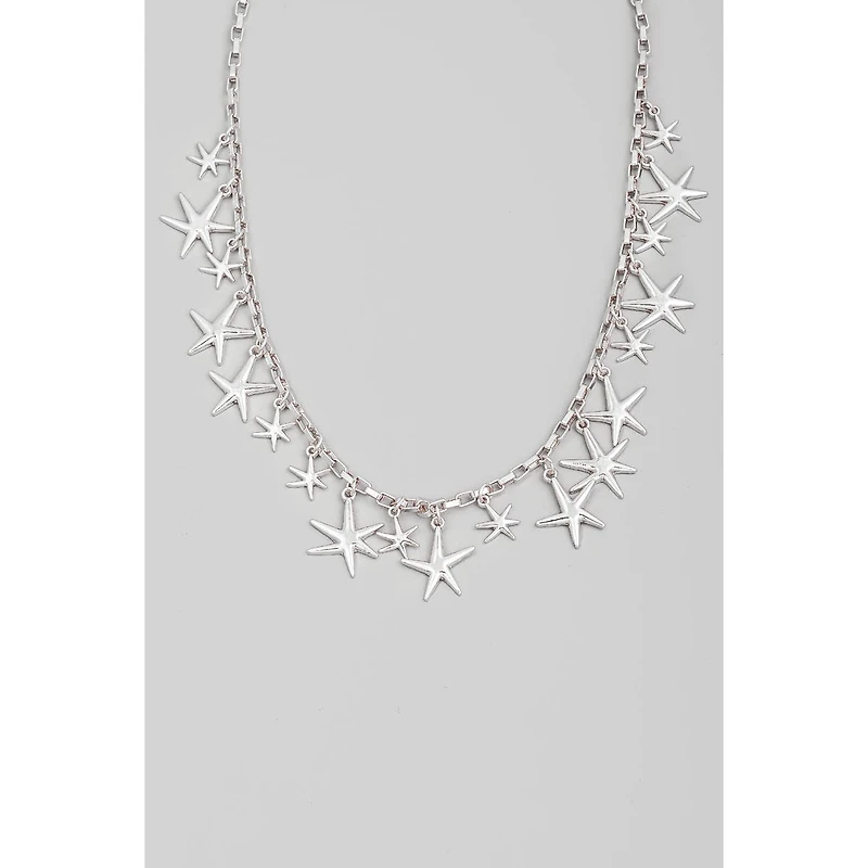 Chain Link Starfish Charm Necklace