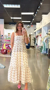 White Floral Maxi Dress