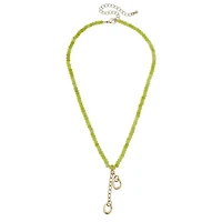 Lime Green Lucy Gemstone Beaded Necklace