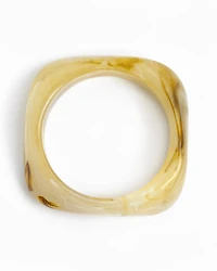 Ivory Bold Marble Bangle Bracelet