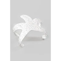 Silver Starfish Cuff Bracelet