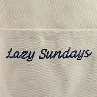 Lazy Sundays Embroidered Tote Bag