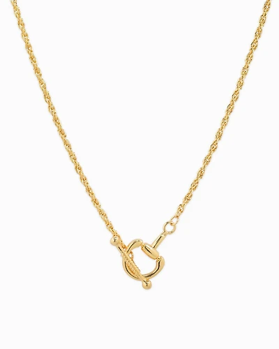 Horsebit Toggle Rope Chain Necklace