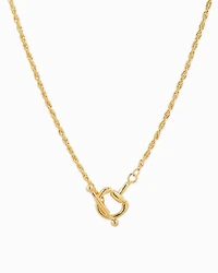 Horsebit Toggle Rope Chain Necklace