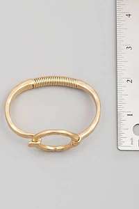 Hammered Circle Bangle Bracelet