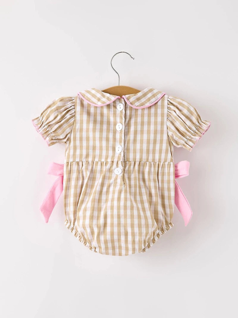 Fall Thanksgiving Plaid Baby Romper