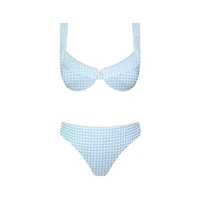 Blue Bubbly Underwire Bikini Set