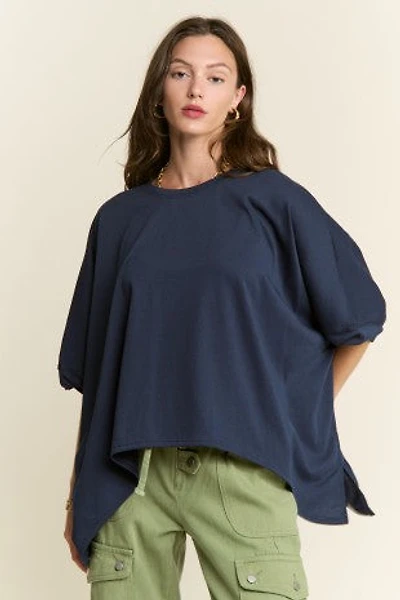 Navy Loose Fit Short Sleeve