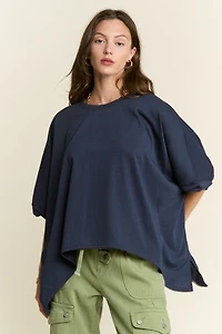 Navy Loose Fit Short Sleeve