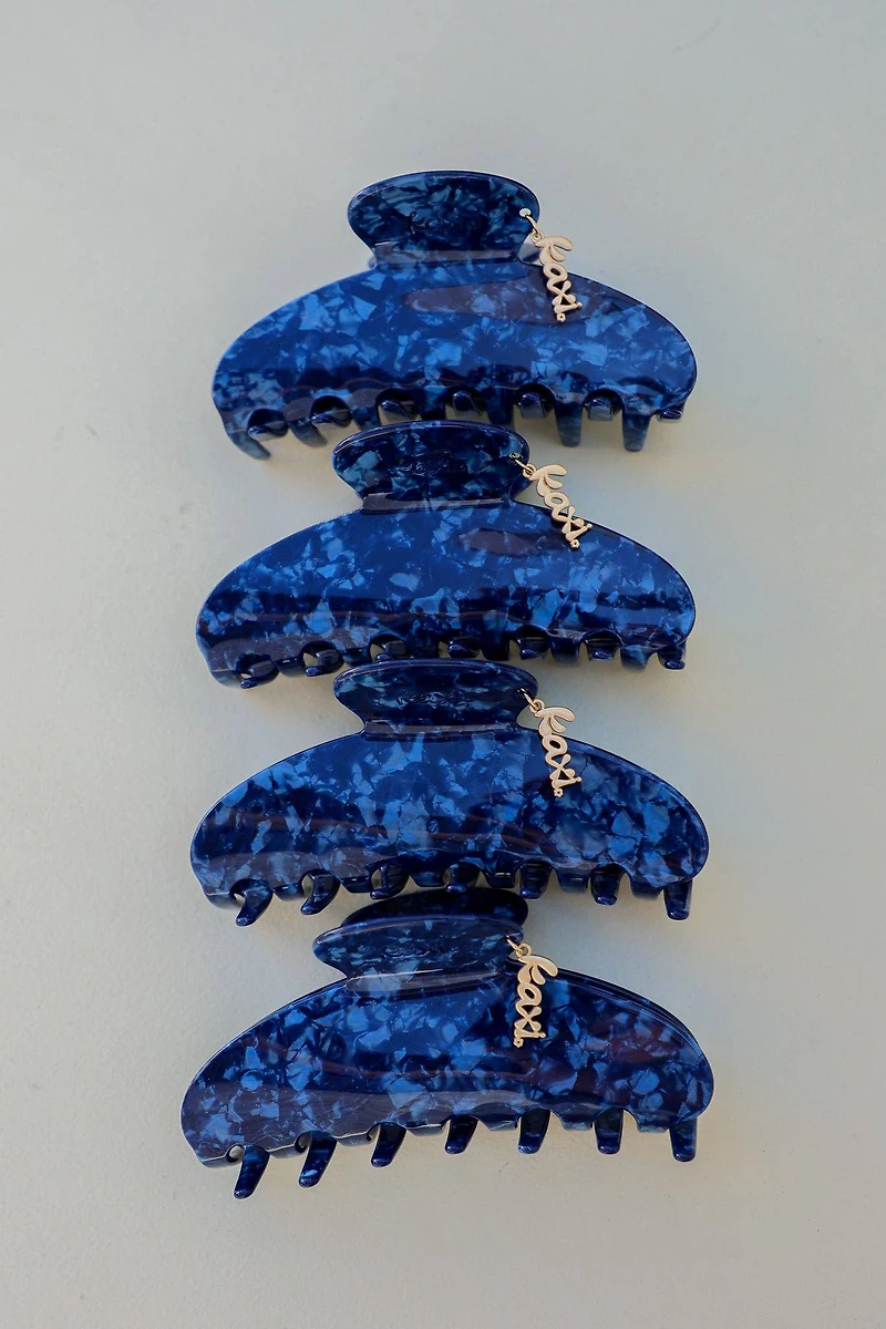 Blue Marble Claw Clip