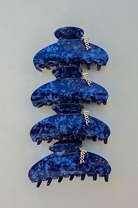 Blue Marble Claw Clip